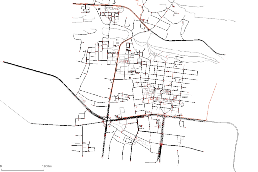 Project road-network simulation view.